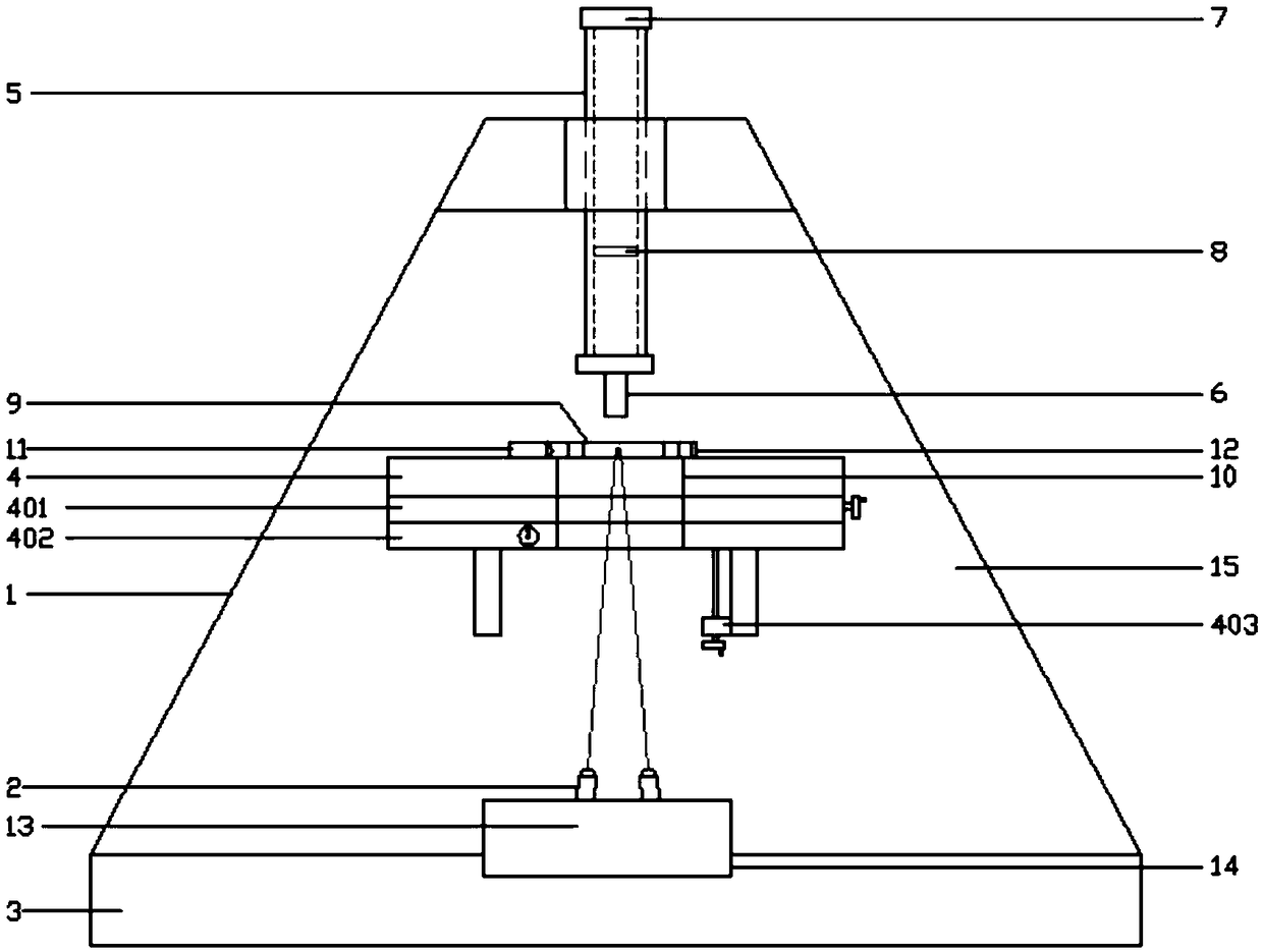 Double-laser device for capturing particles or cells through optical tweezers