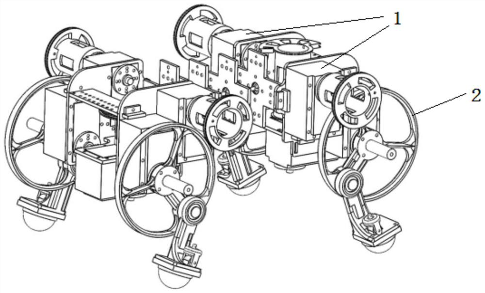 A bionic motion control method of a wheel-legged compound robot based on cpg