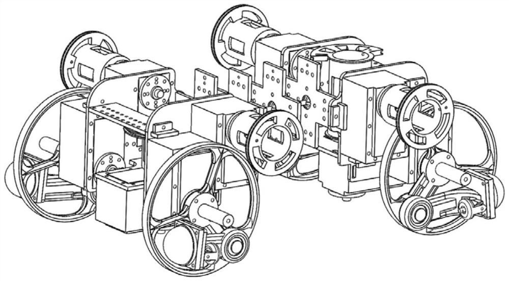 A bionic motion control method of a wheel-legged compound robot based on cpg