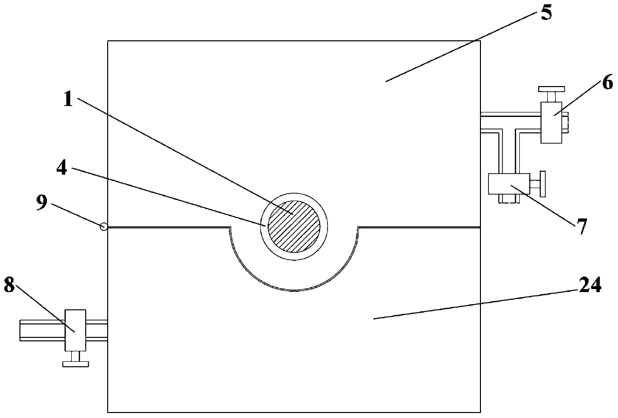 Device for tensile test of high temperature oxidizable metal material