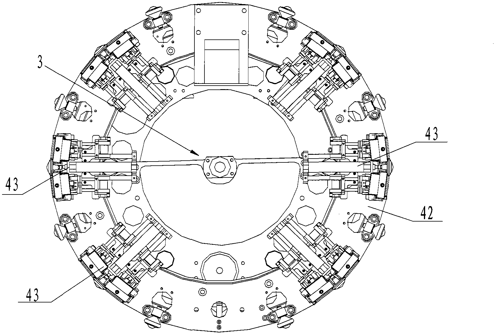 Probe frame of supersonic inspection device for weld joint at safe end of nuclear reactor pressure vessel