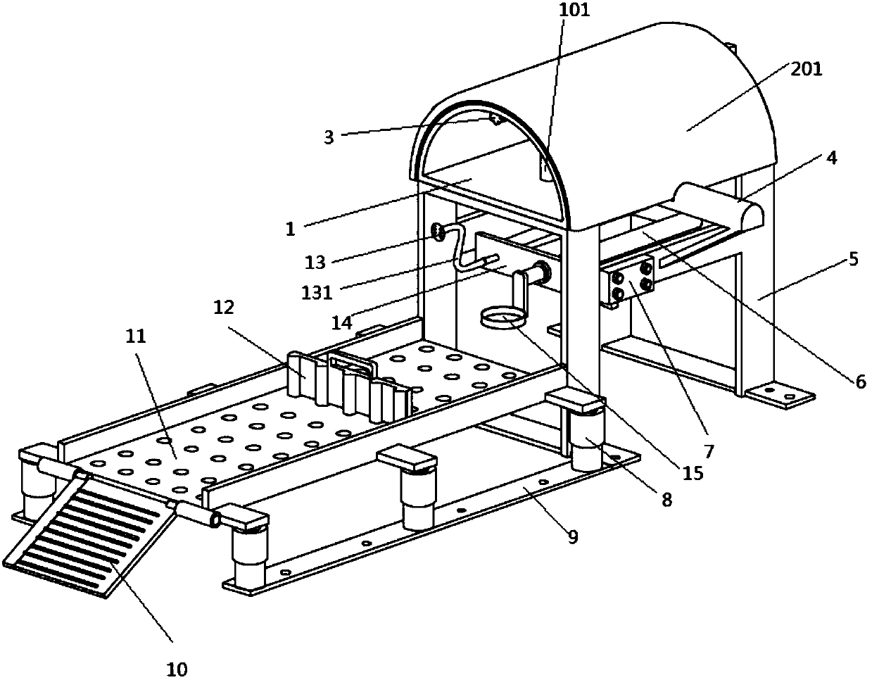 Semen collection rack for artificial insemination for livestock sows