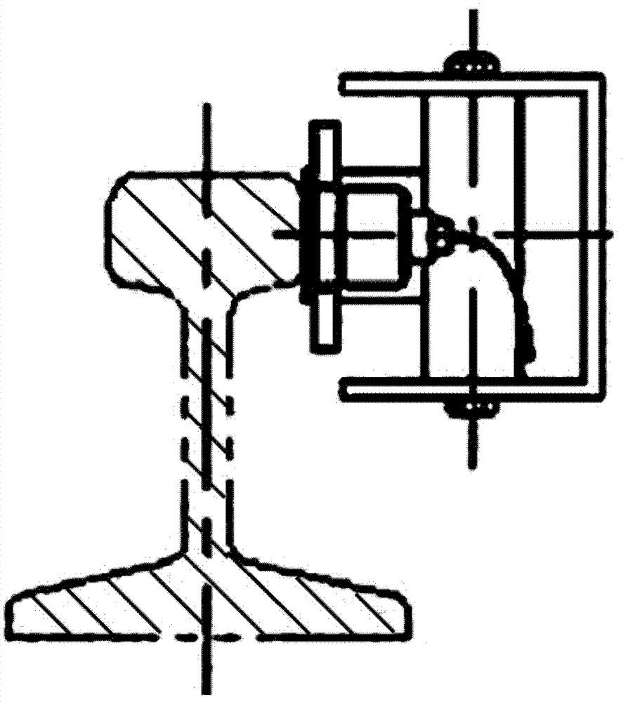 Sliding contact type signal acquisition device for rail detection