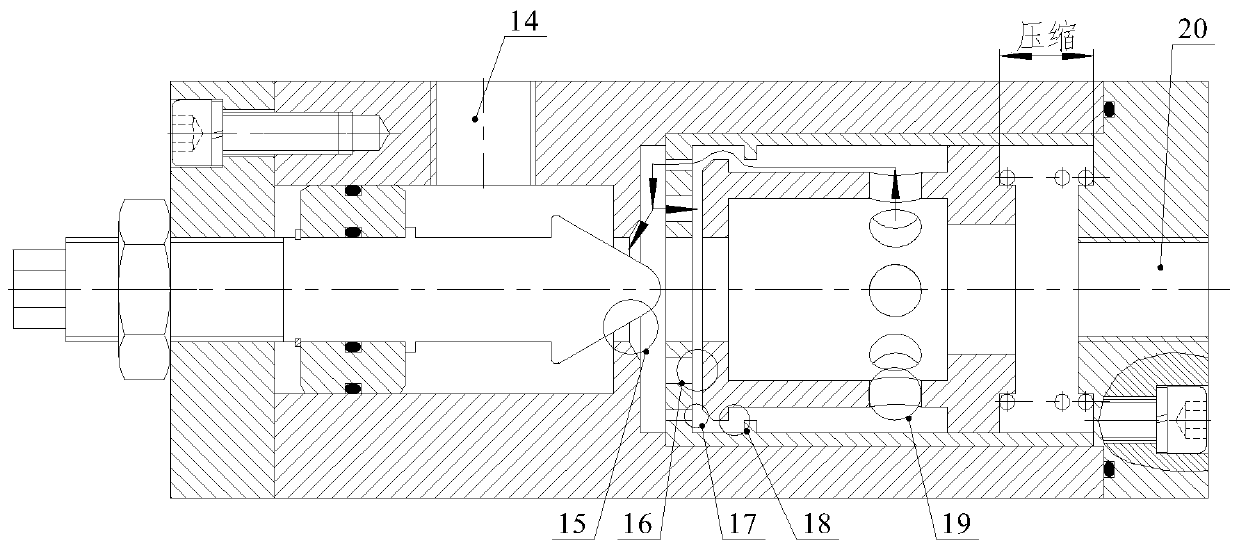 Throttle valve with built-in pressure reducing drainage device