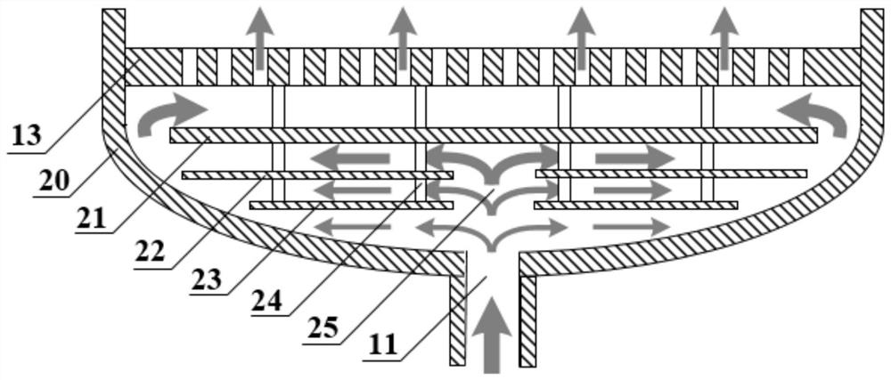 Lower chamber structure of reactor container and reactor container