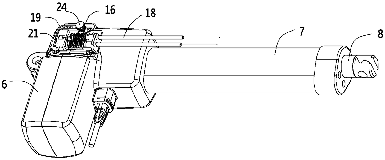 Linear actuator with compact structure