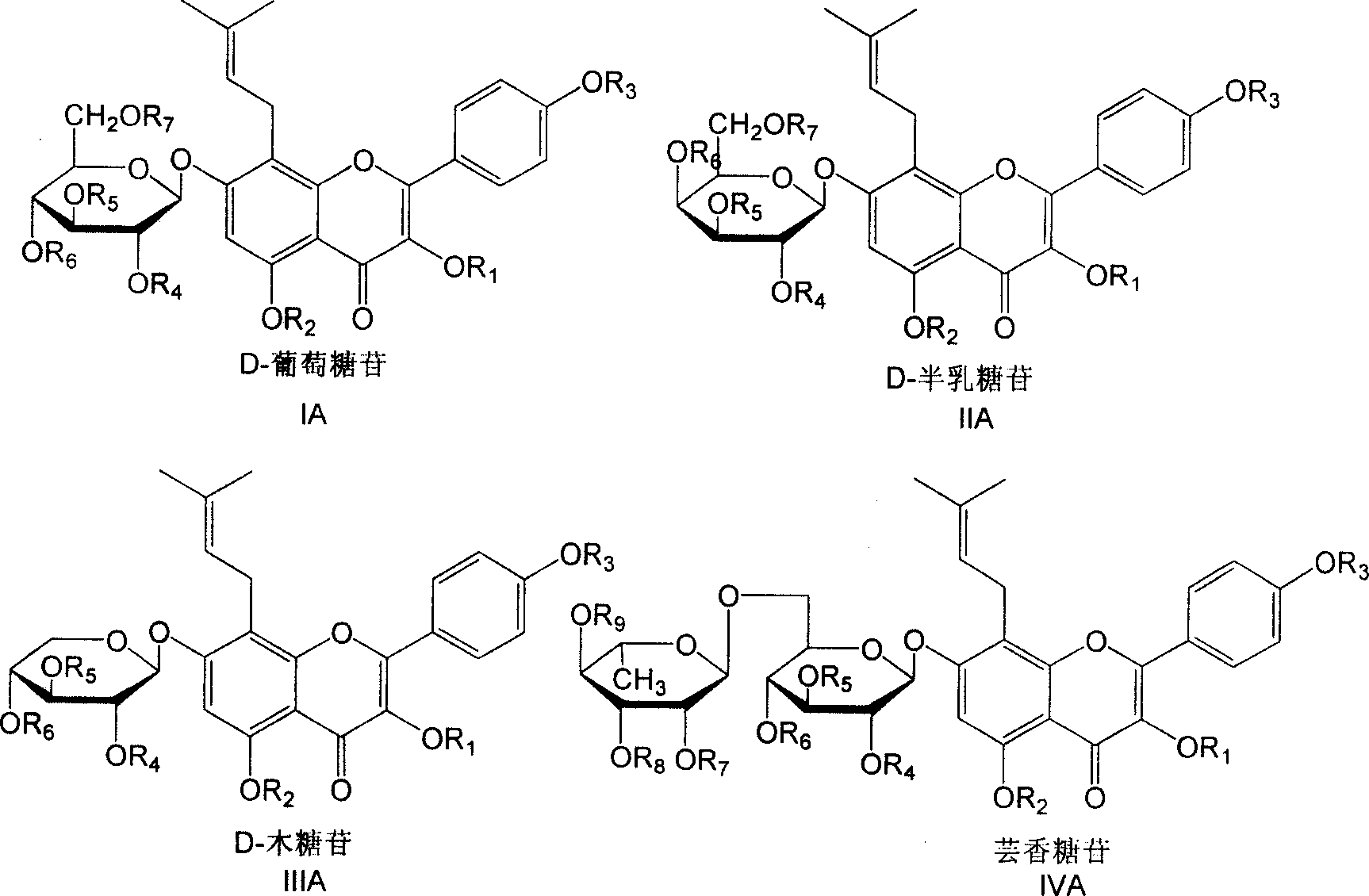 Isoamylene radical chromocor derivative, preparation method and uses thereof