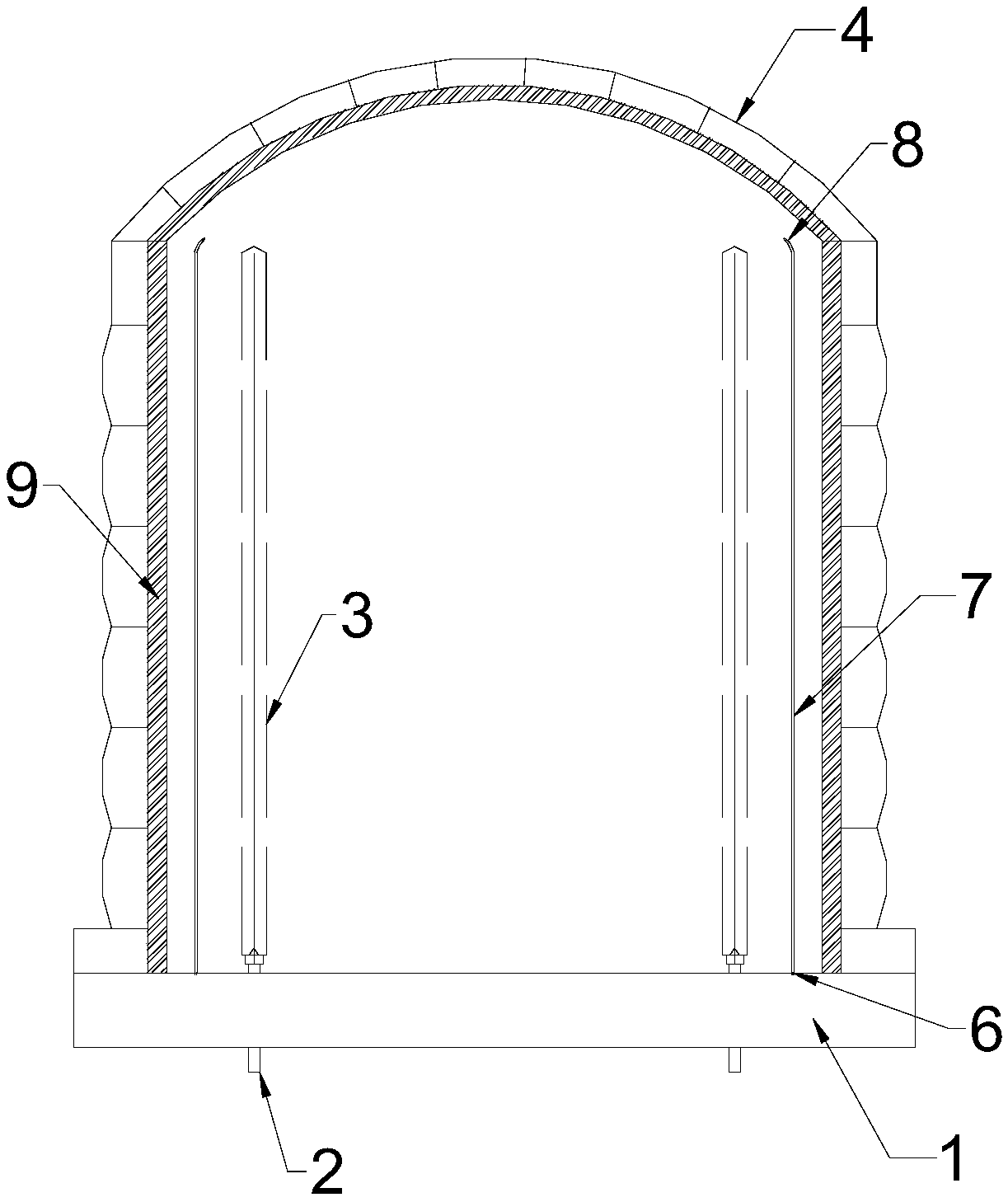 Polycrystalline silicon reducing furnace