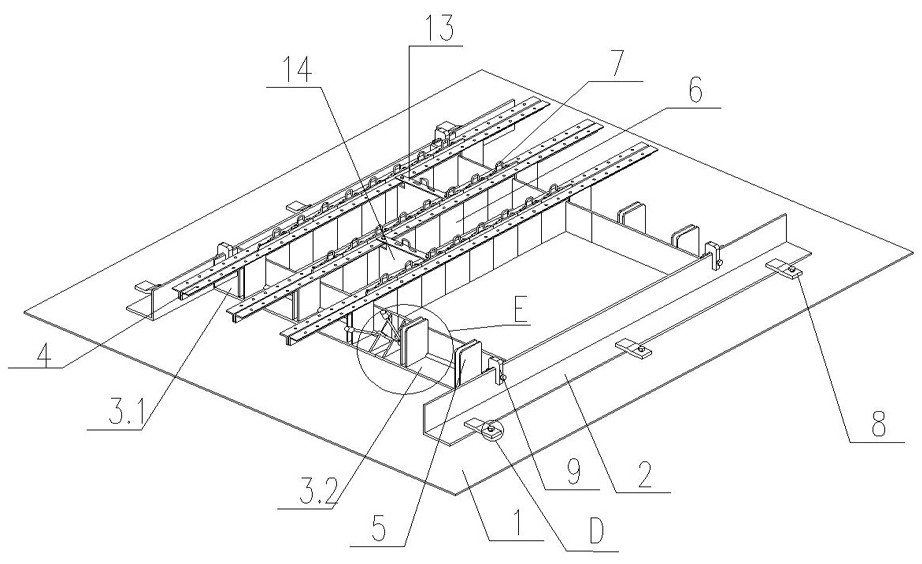 Adjustable mold for manufacturing door and window lintel precast block, and using method thereof