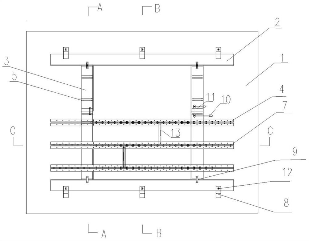 Adjustable mold for manufacturing door and window lintel precast block, and using method thereof