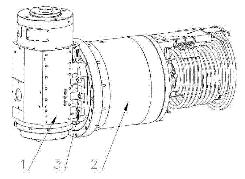 Modularized B-axis turning and milling composite functional unit