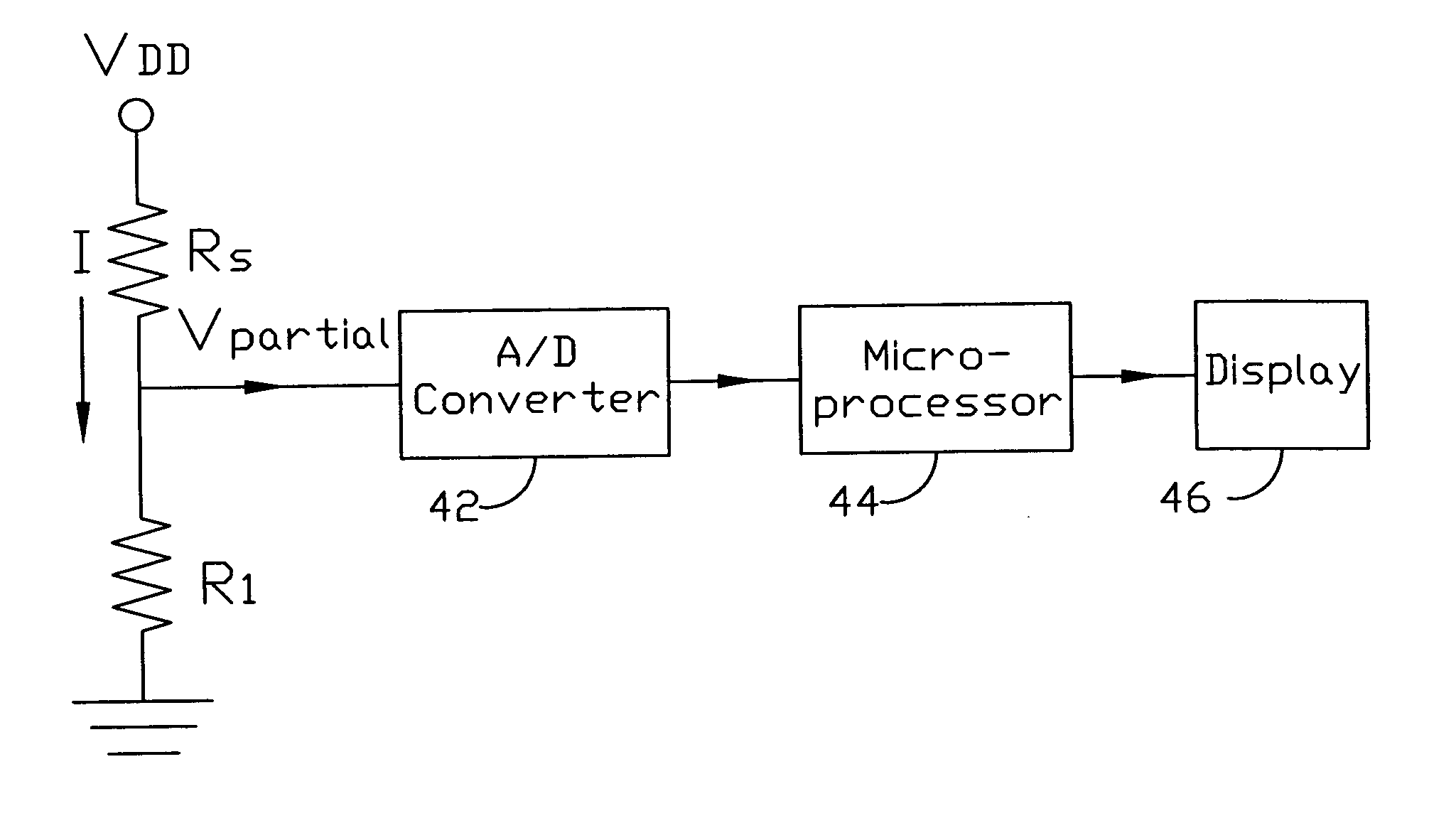 Biosensor for monitoring an analyte content with a partial voltage generated therefrom