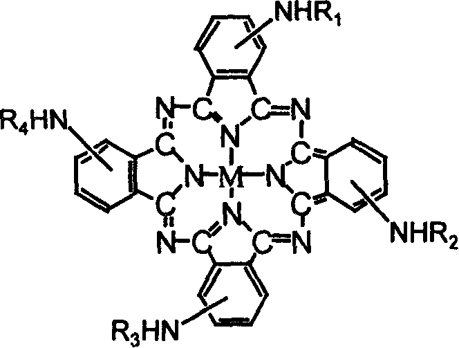 Metalphthalocyanine derivative, salt and preparing method thereof