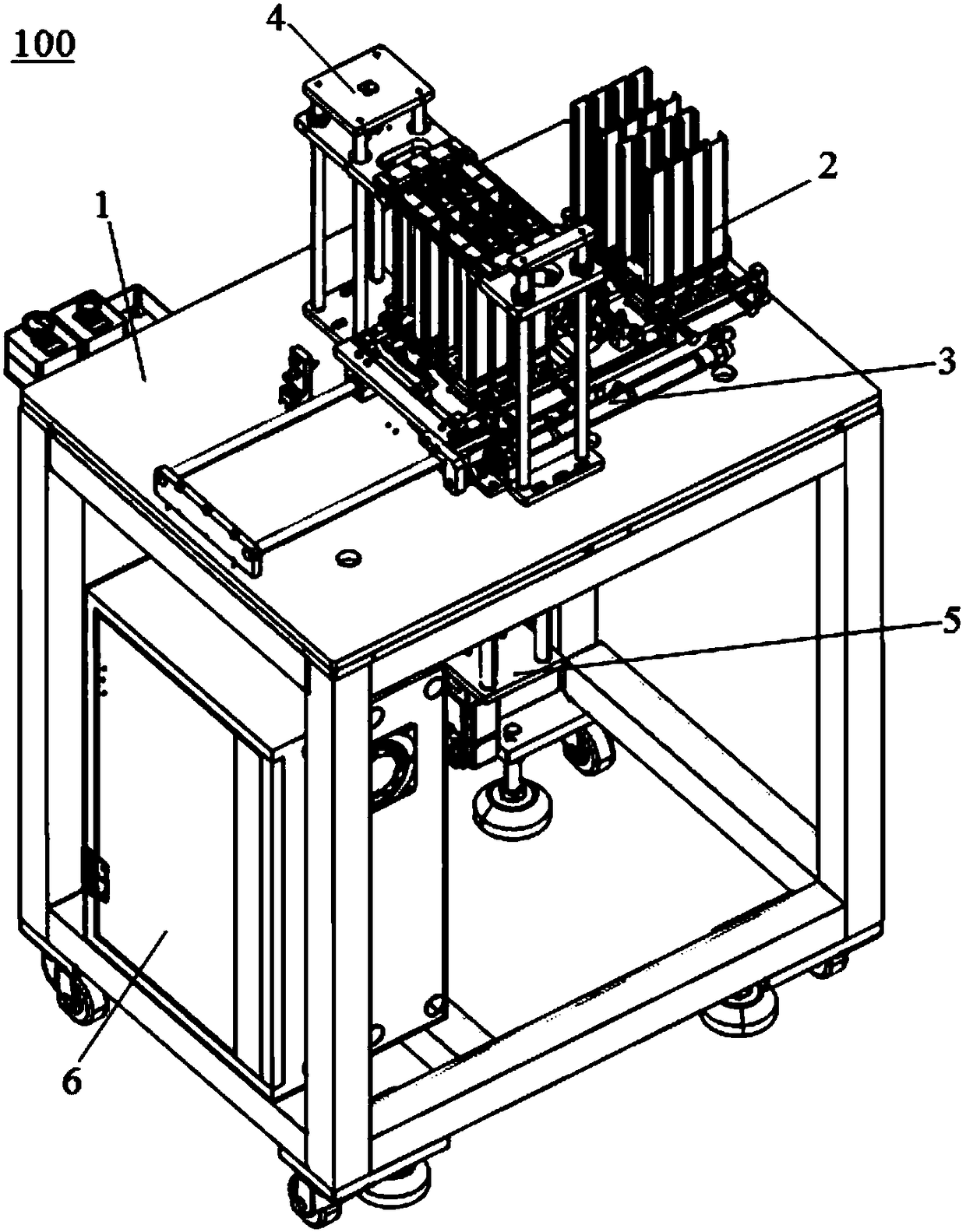 A receiving device for injection molding products