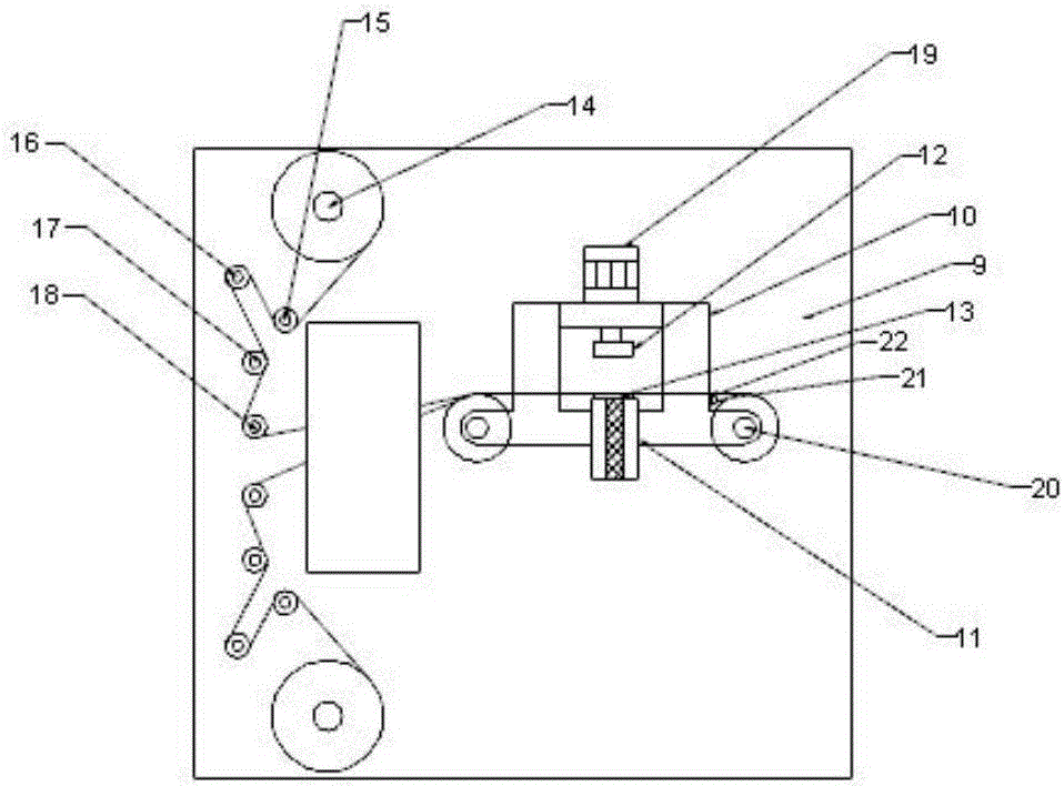 Film continuation device for film-drawing packaging machine