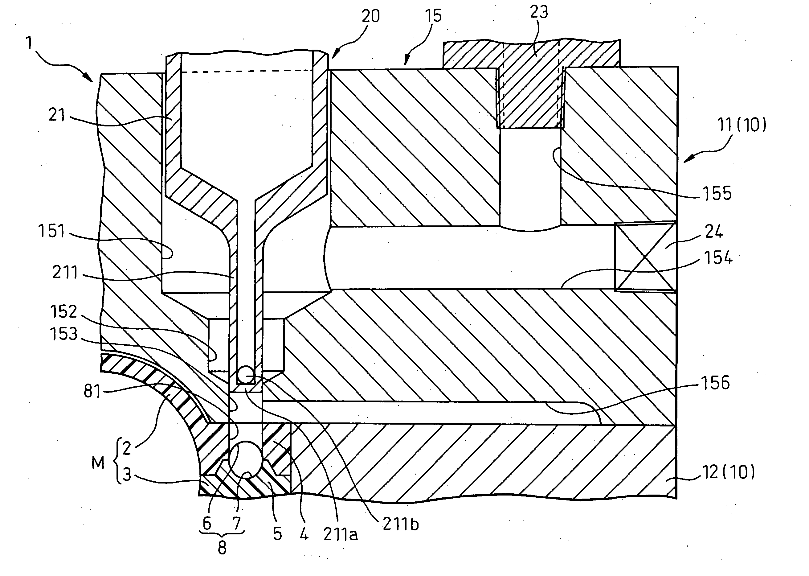 Heated medium supplying method and structure for secondary molding of resin molding component