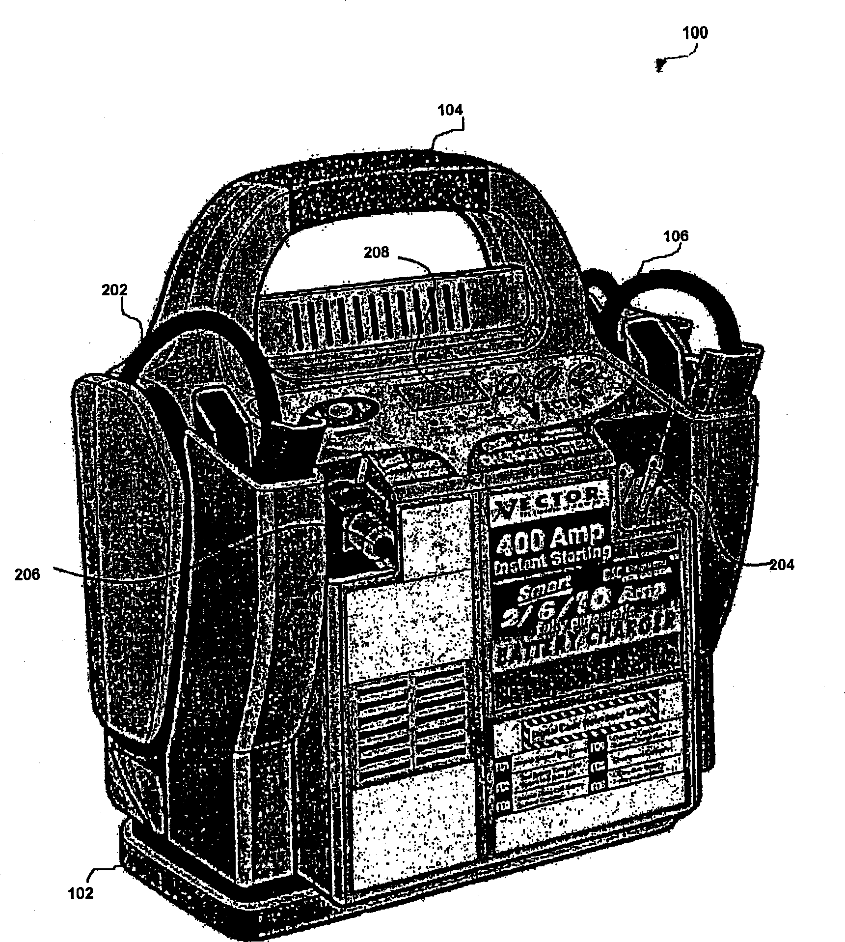 Combination jump starter and high-frequency charger