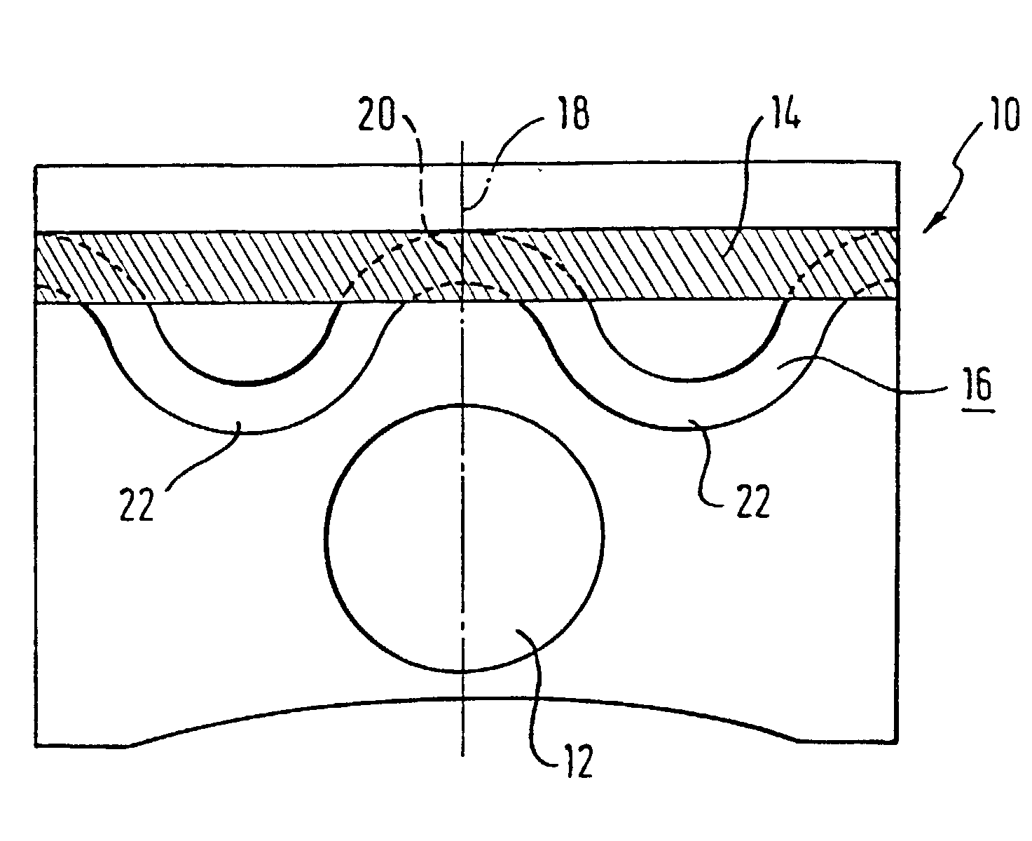 Liquid-cooled piston