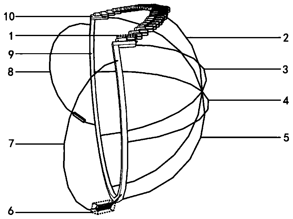 Sealing device of multi-finger pressing grid type self-adaptive individualized mask