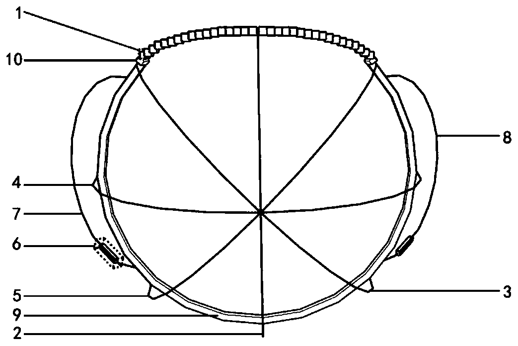 Sealing device of multi-finger pressing grid type self-adaptive individualized mask