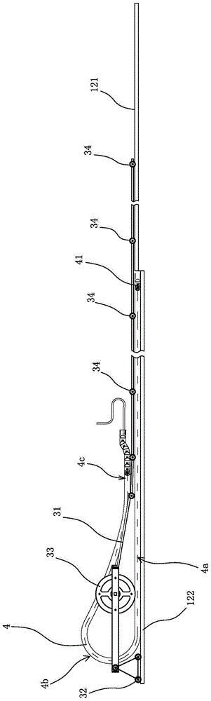 A long-distance heavy-duty drag chain supporting device