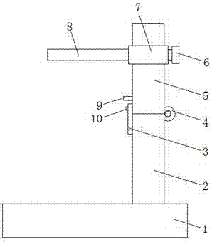 Foldable iron stand table for chemical experiment in high school