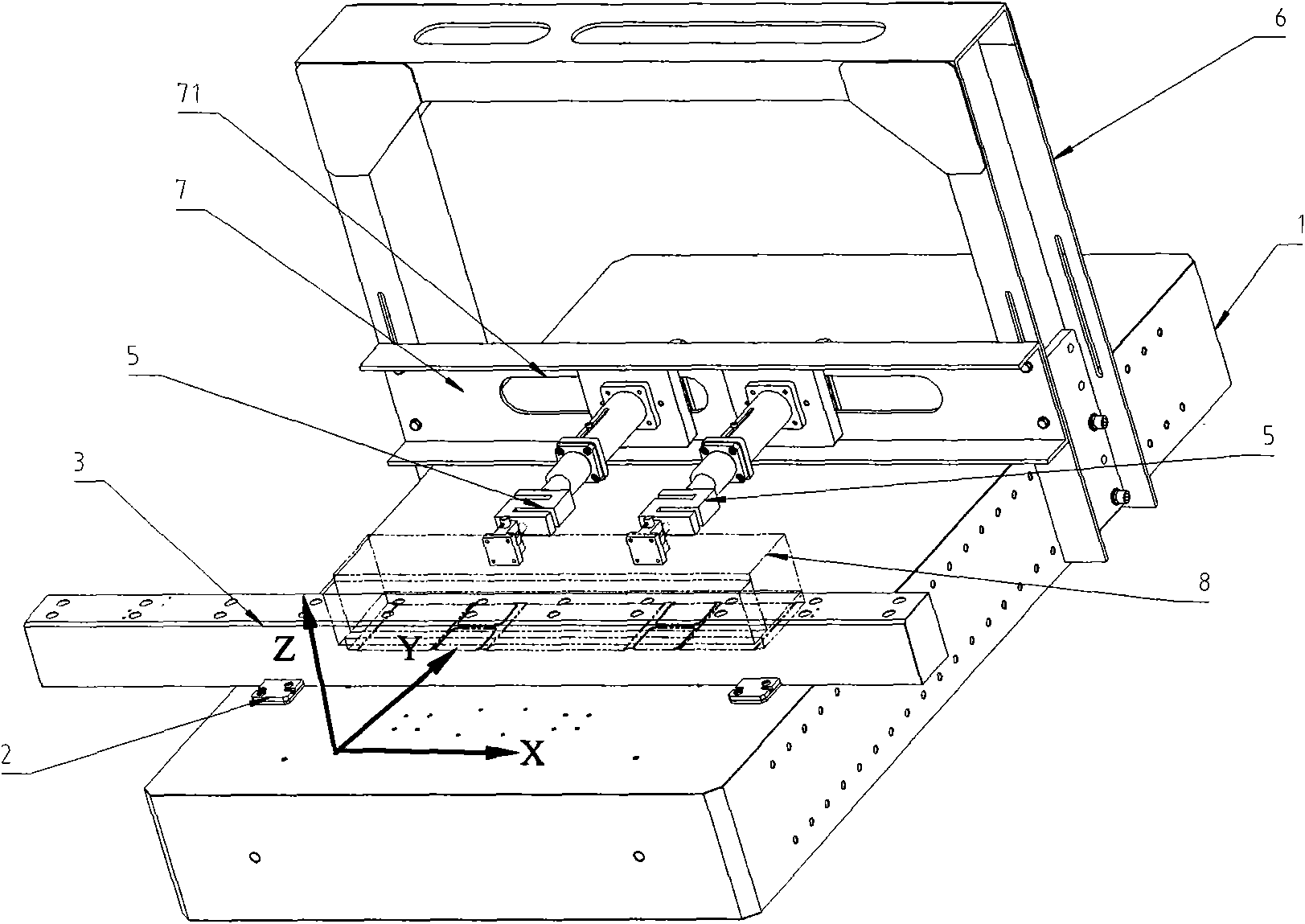 Stiffness testing device for gas bearing