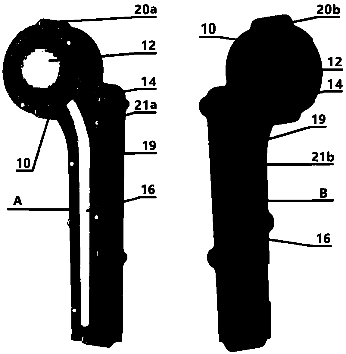 Customization joint bone cement prosthesis reinforcing supporting frame and preparation and application thereof