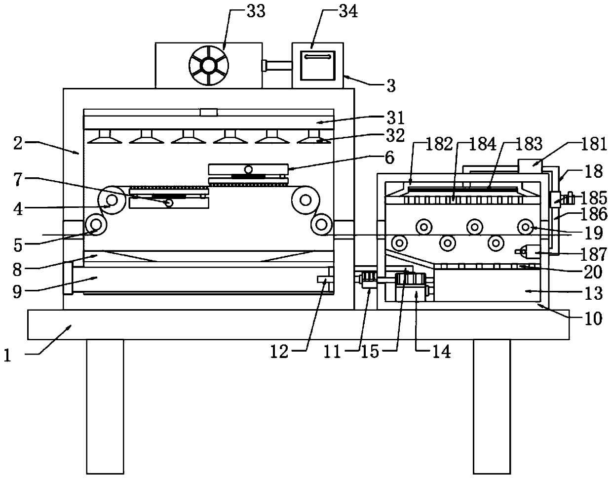 Uniform spraying based textile yarn uniform sizing and setting device