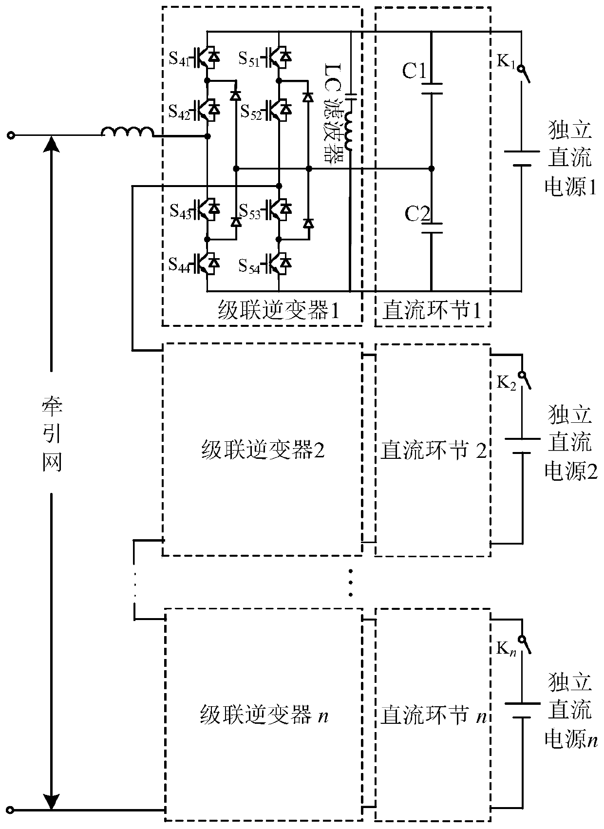 Three-phase-single-phase power electronic converter system and rectifier fault tolerance method thereof