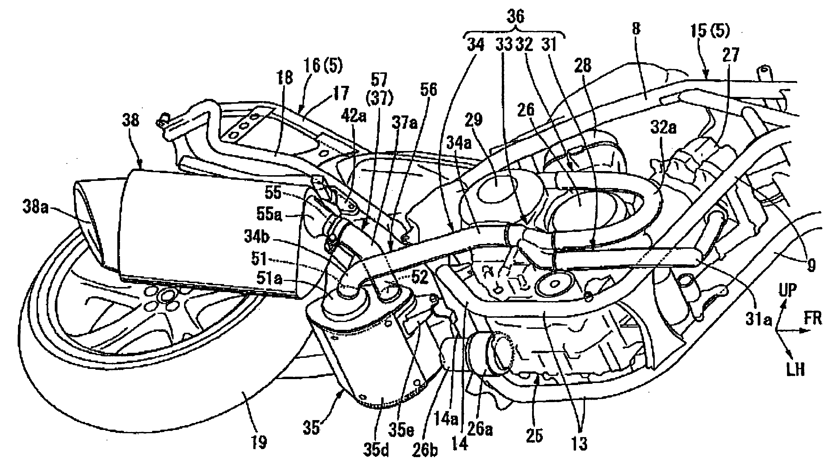 Exhaust pipe structure