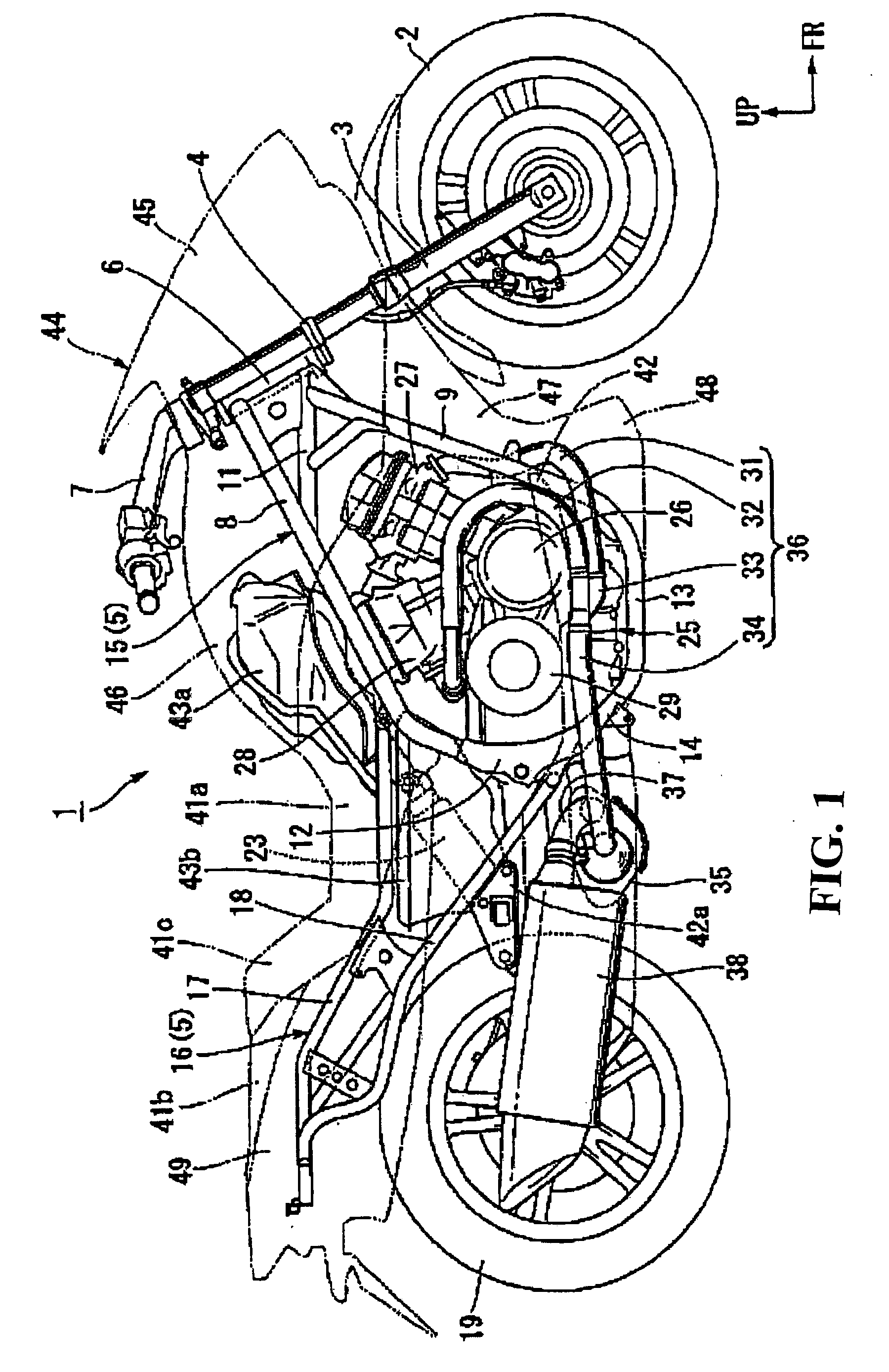 Exhaust pipe structure