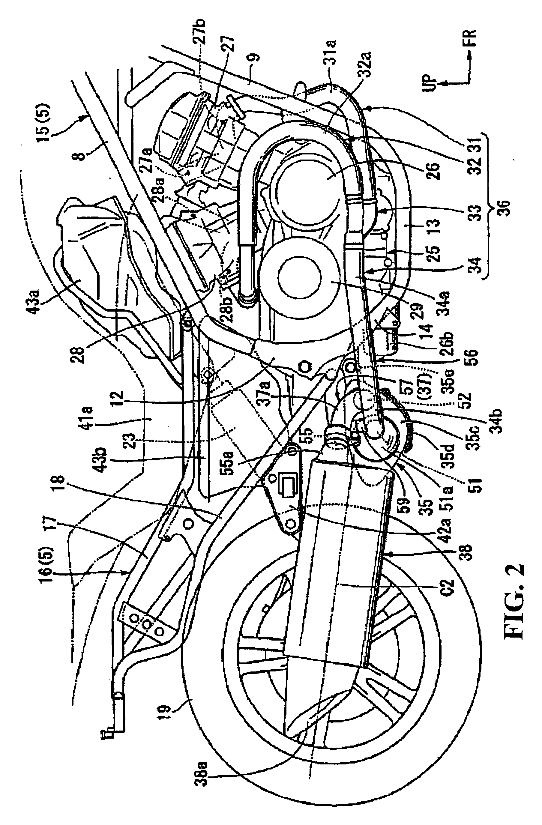 Exhaust pipe structure