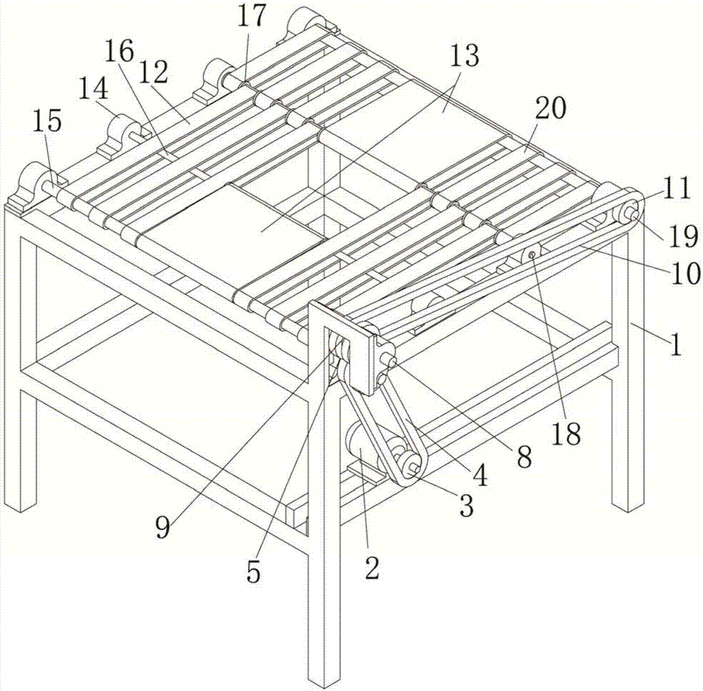 A planar two-way interlaced synchronous transport banana comb device