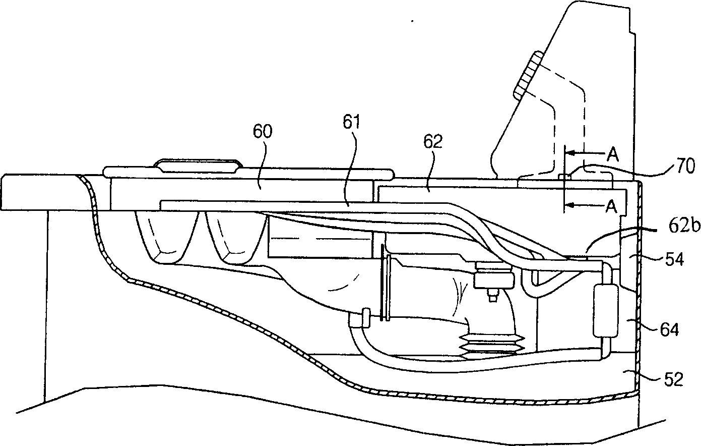 Detergent put-in device for washing machine