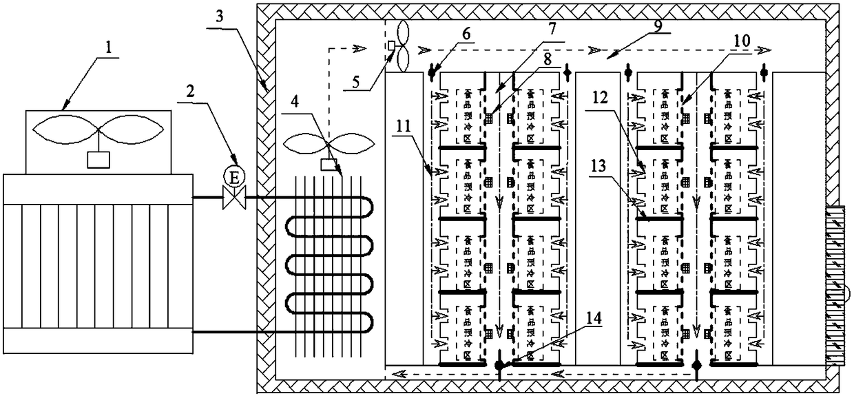 Novel cold air flow vortex type differential pressure pre-cooling device