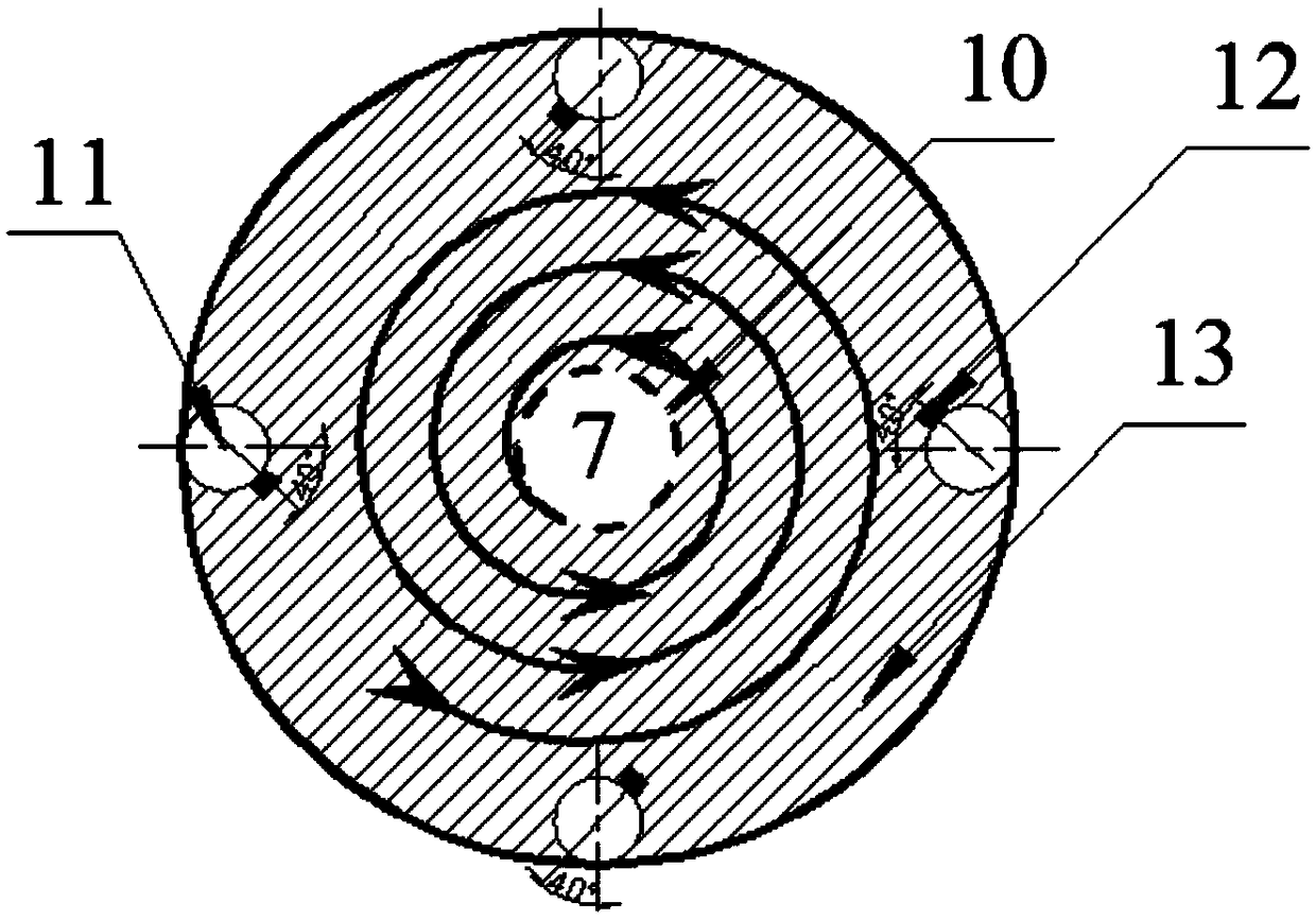 Novel cold air flow vortex type differential pressure pre-cooling device