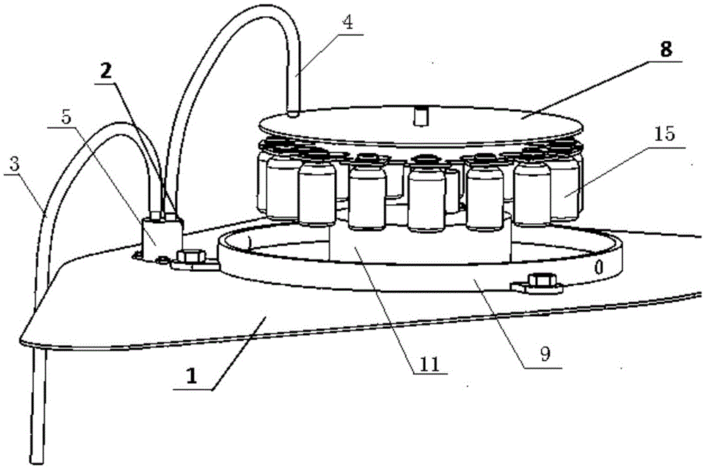 Multi-point water sample automatic acquisition device carried by unmanned ship and method