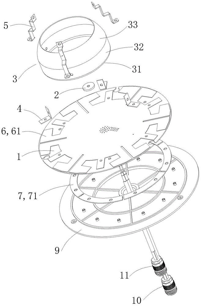 High isolation, broadband indoor dual-polarized omnidirectional ceiling antenna