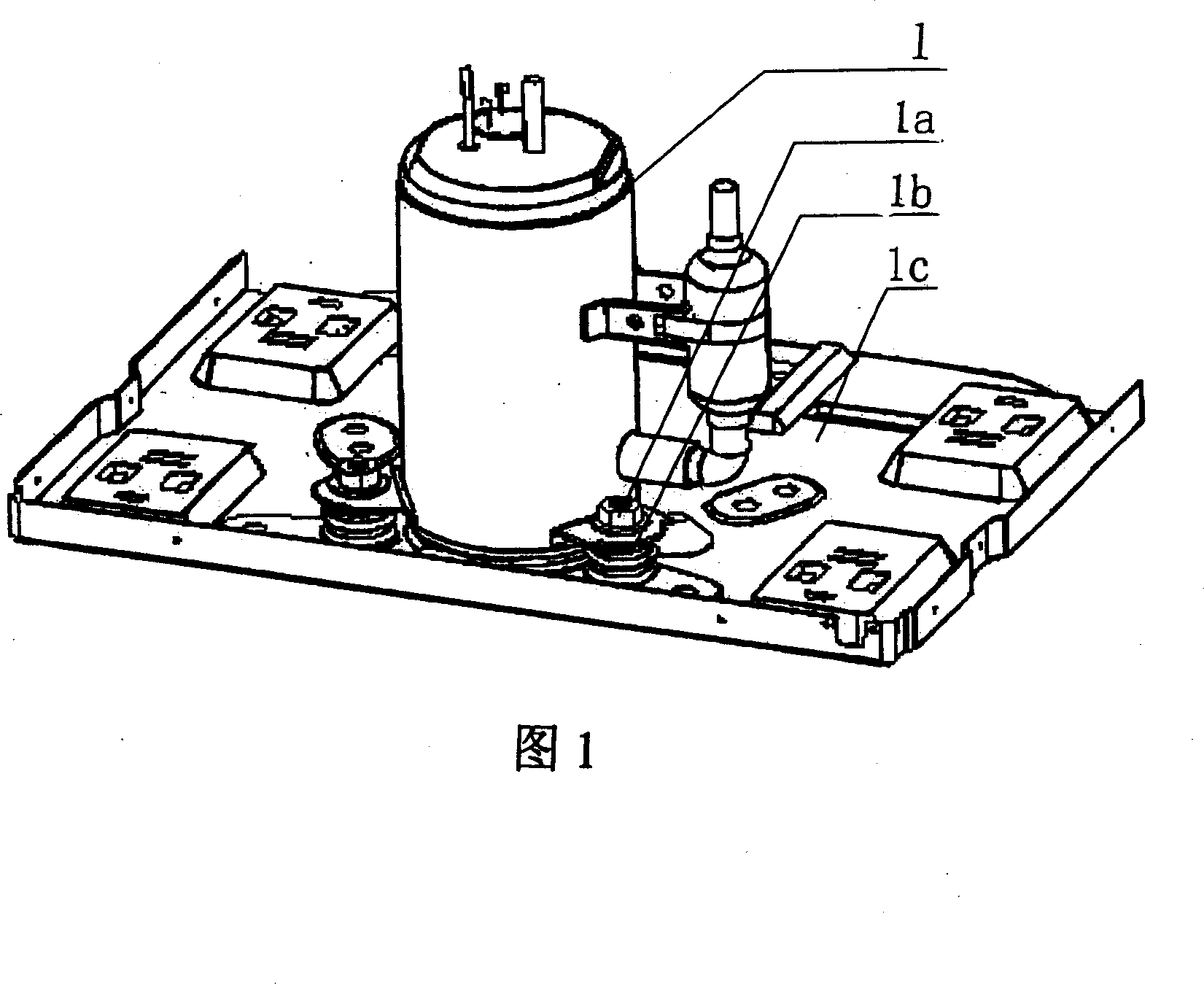 Vibrating noise reducing B grade supporting fixed device of compressor