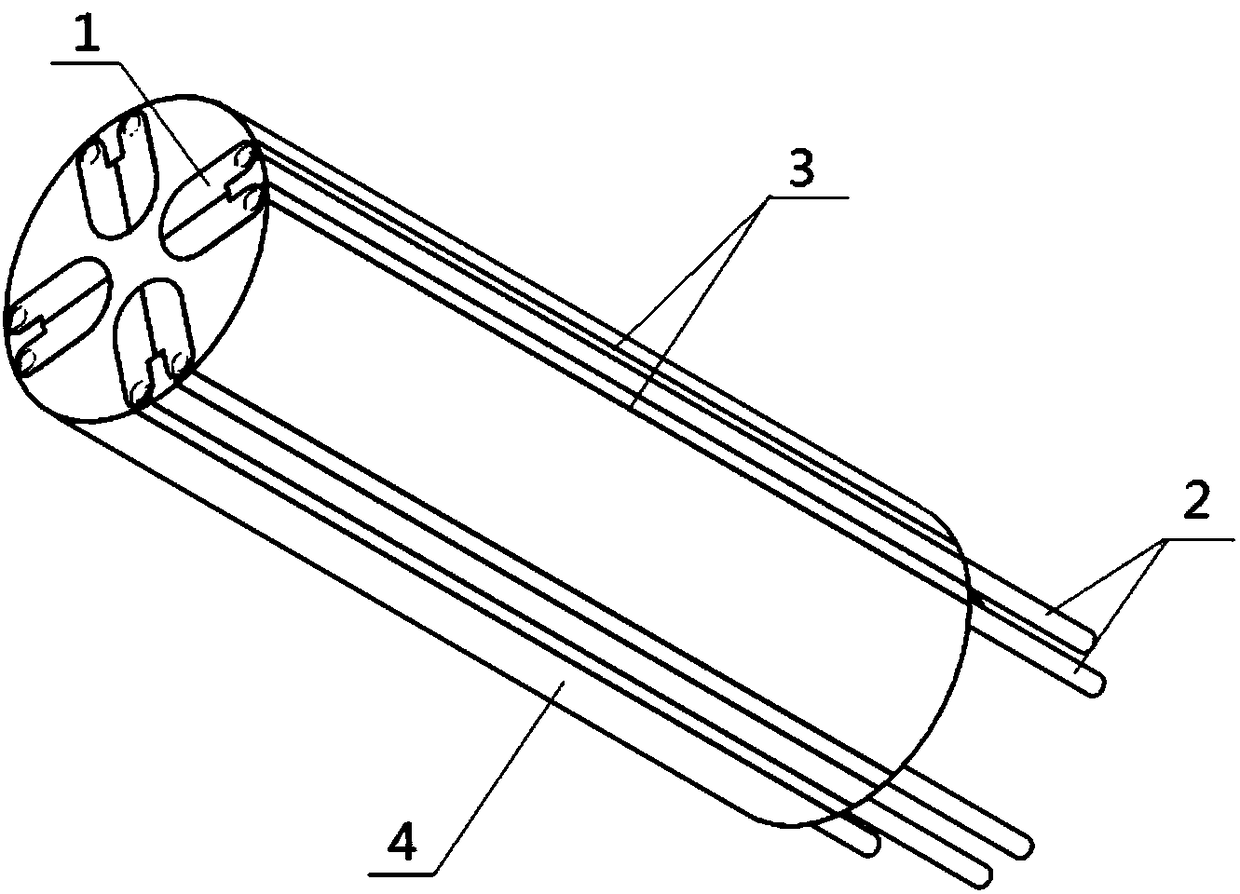 A multi-point film thermocouple structure for fluid dynamic temperature measurement