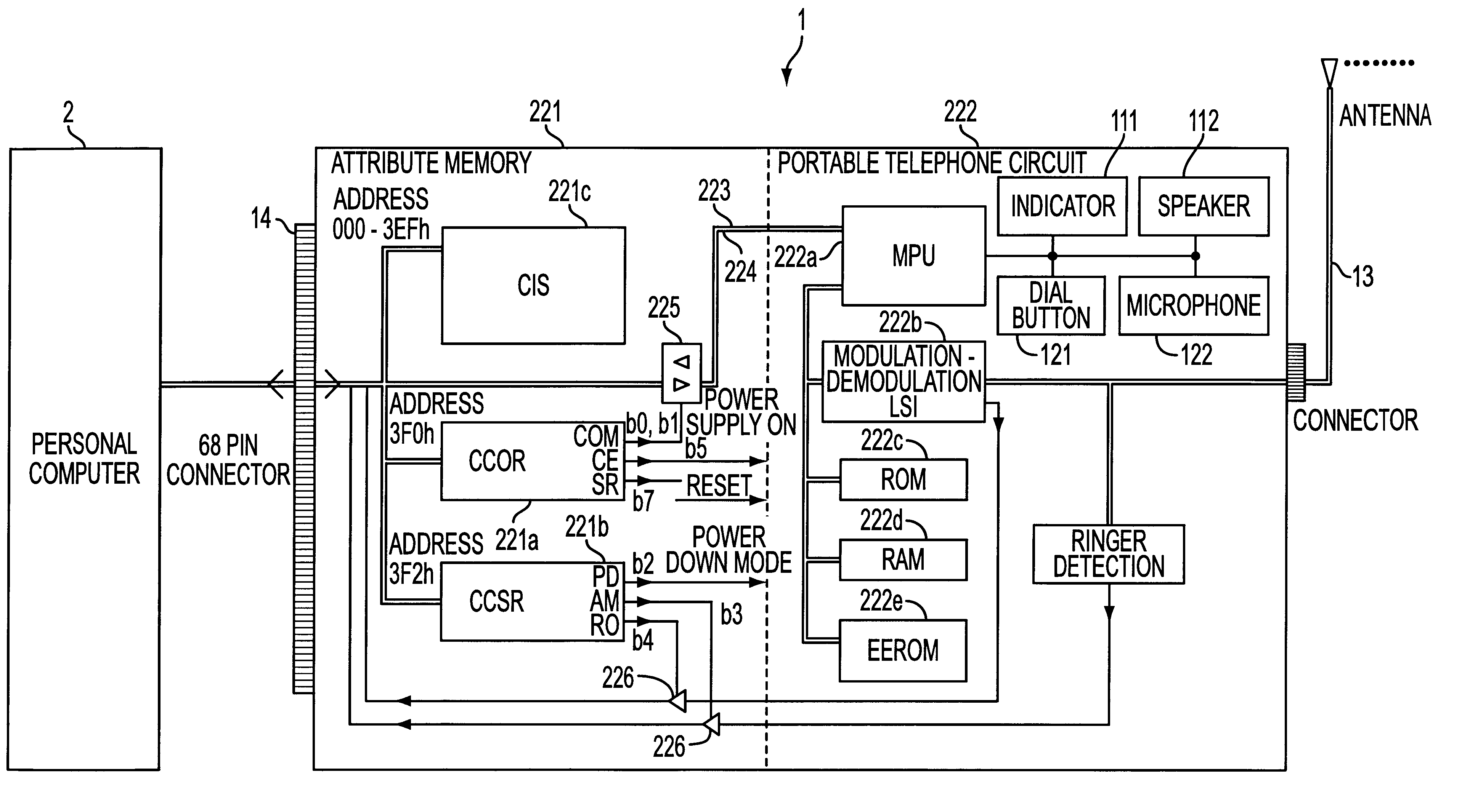 IC card-type radio communication device