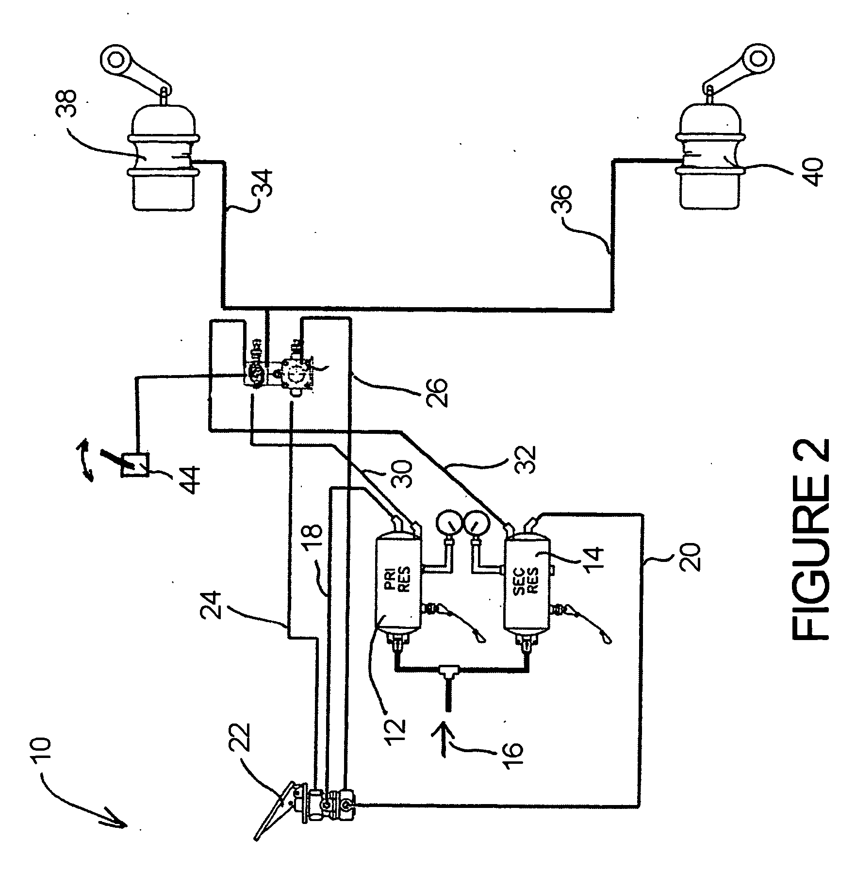 Electronic park brake valve system for air brakes vehicles