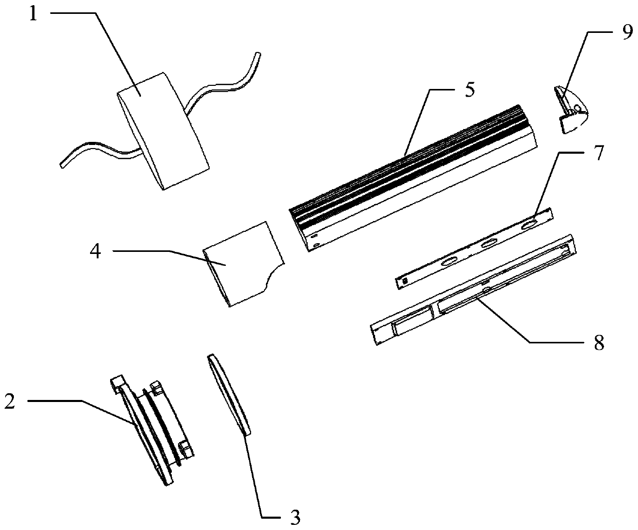 Lighting components for road lighting and lamps for road lighting