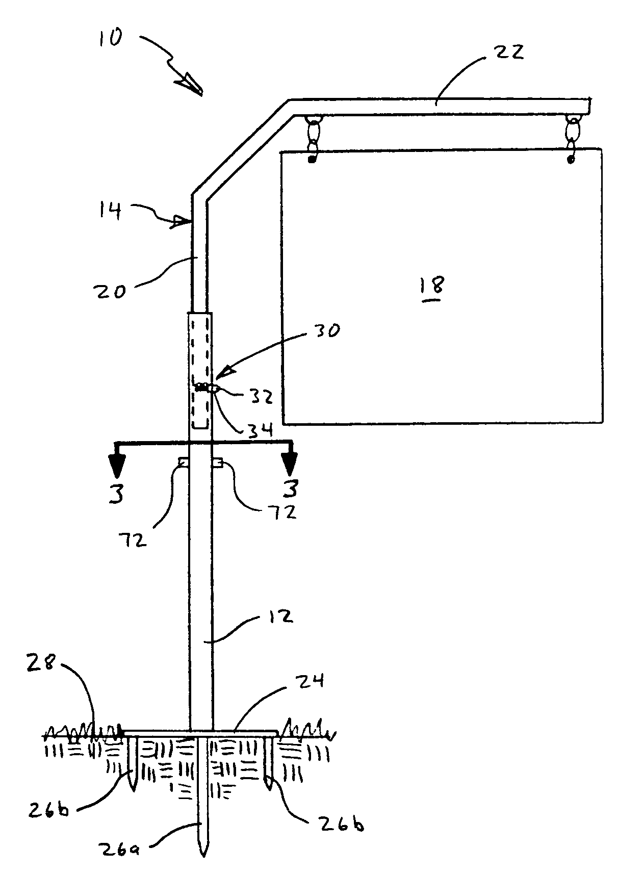 Removable sign support system