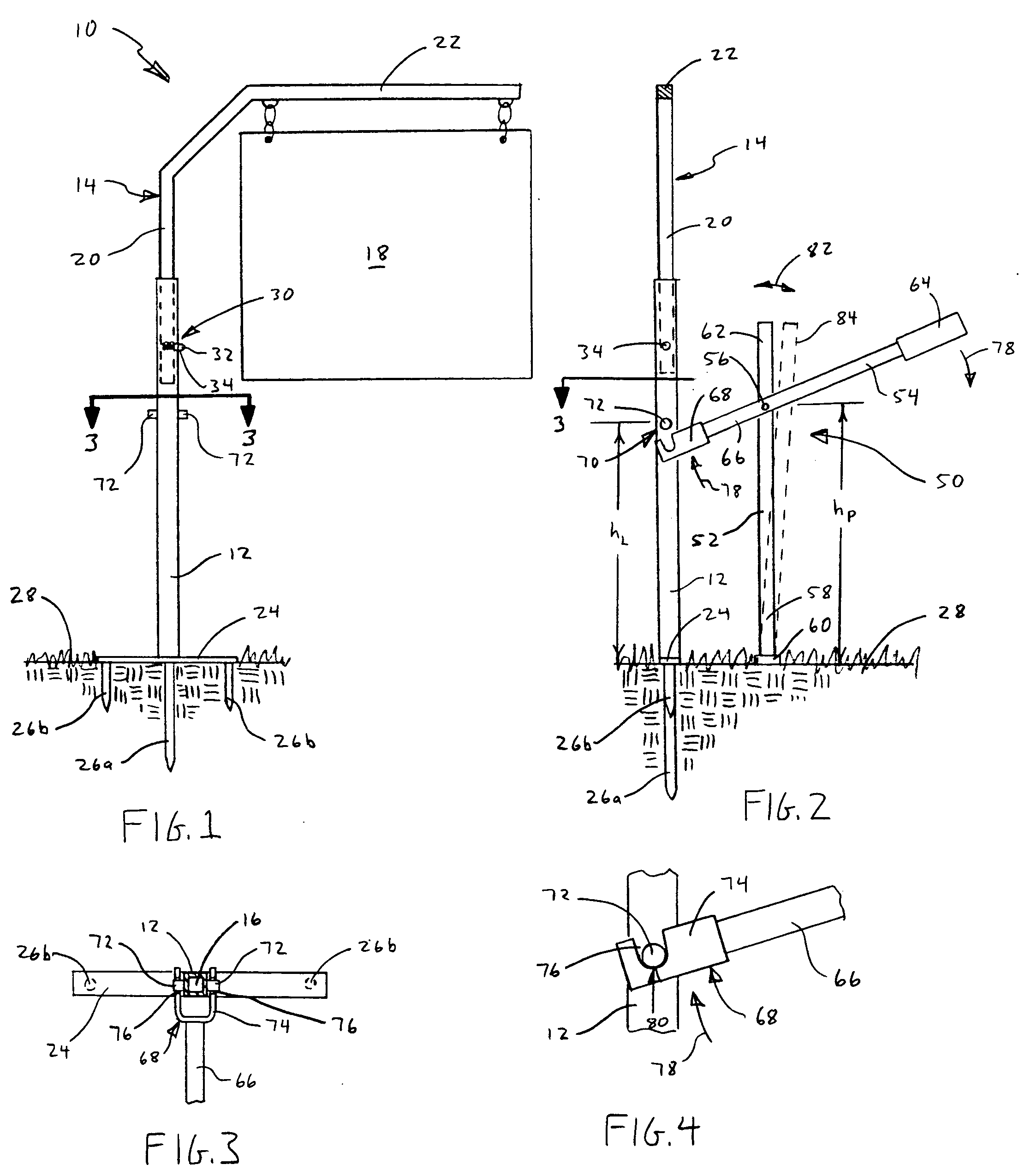 Removable sign support system