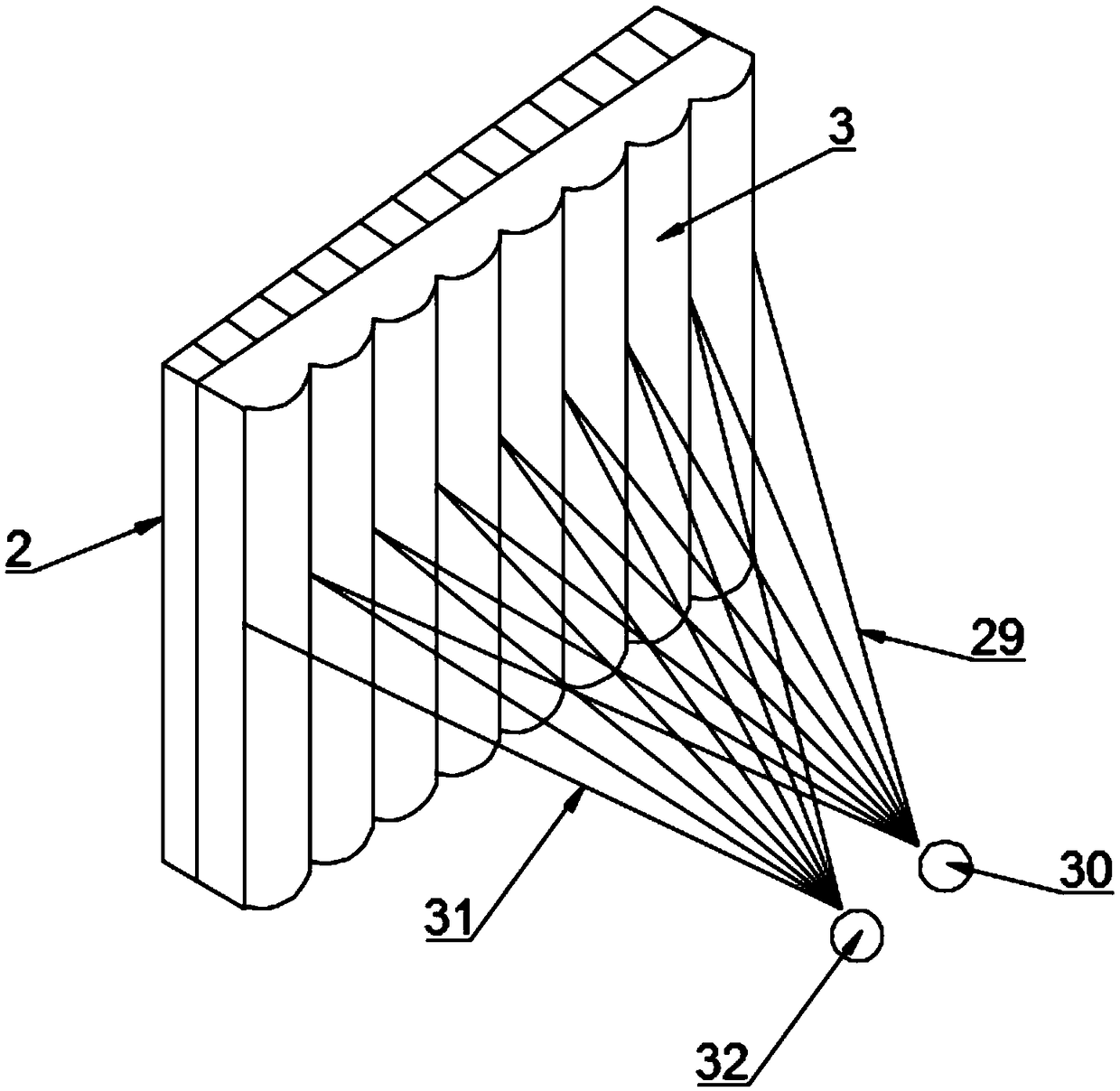 Portable all-around naked-eye 3D technology arts teaching device