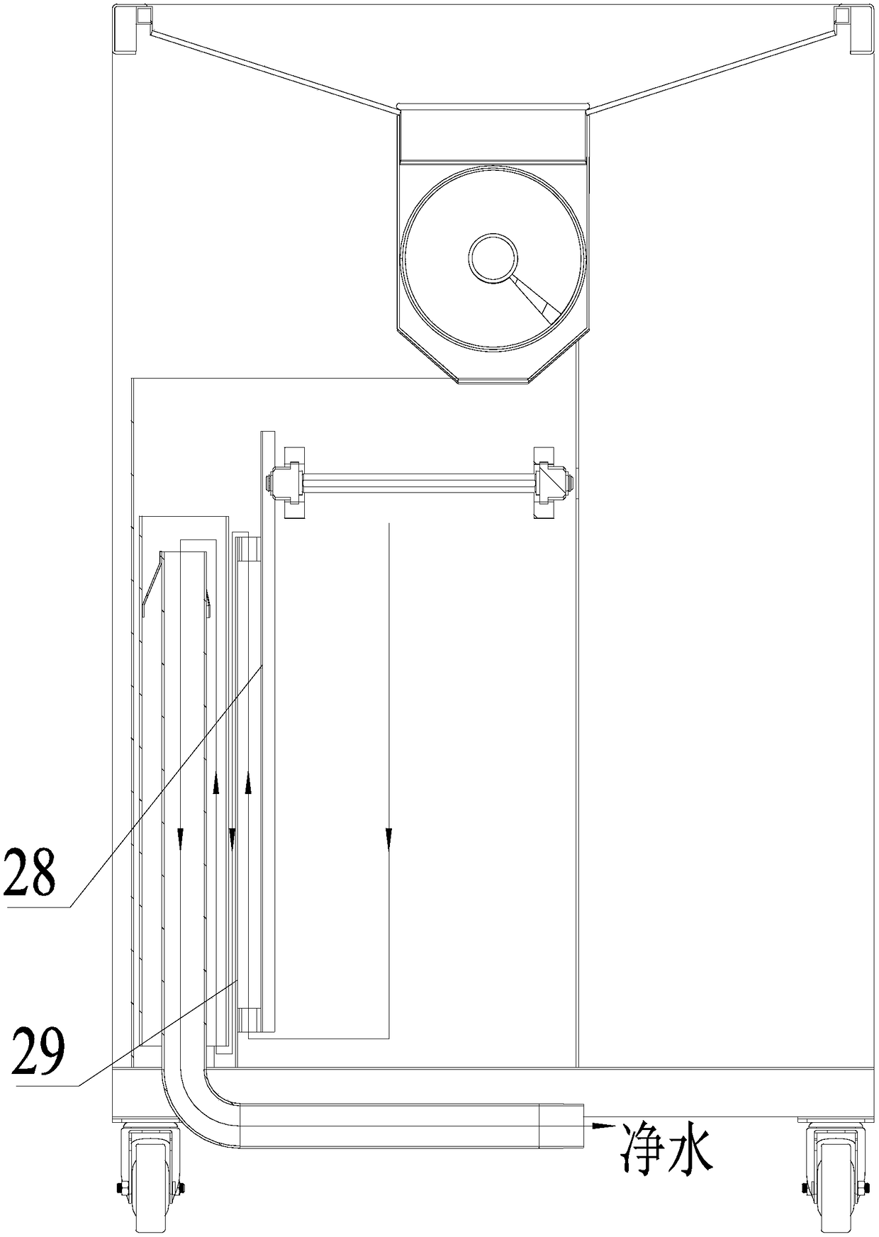 Runner deodorization system of kitchen waste separation equipment and the separation equipment