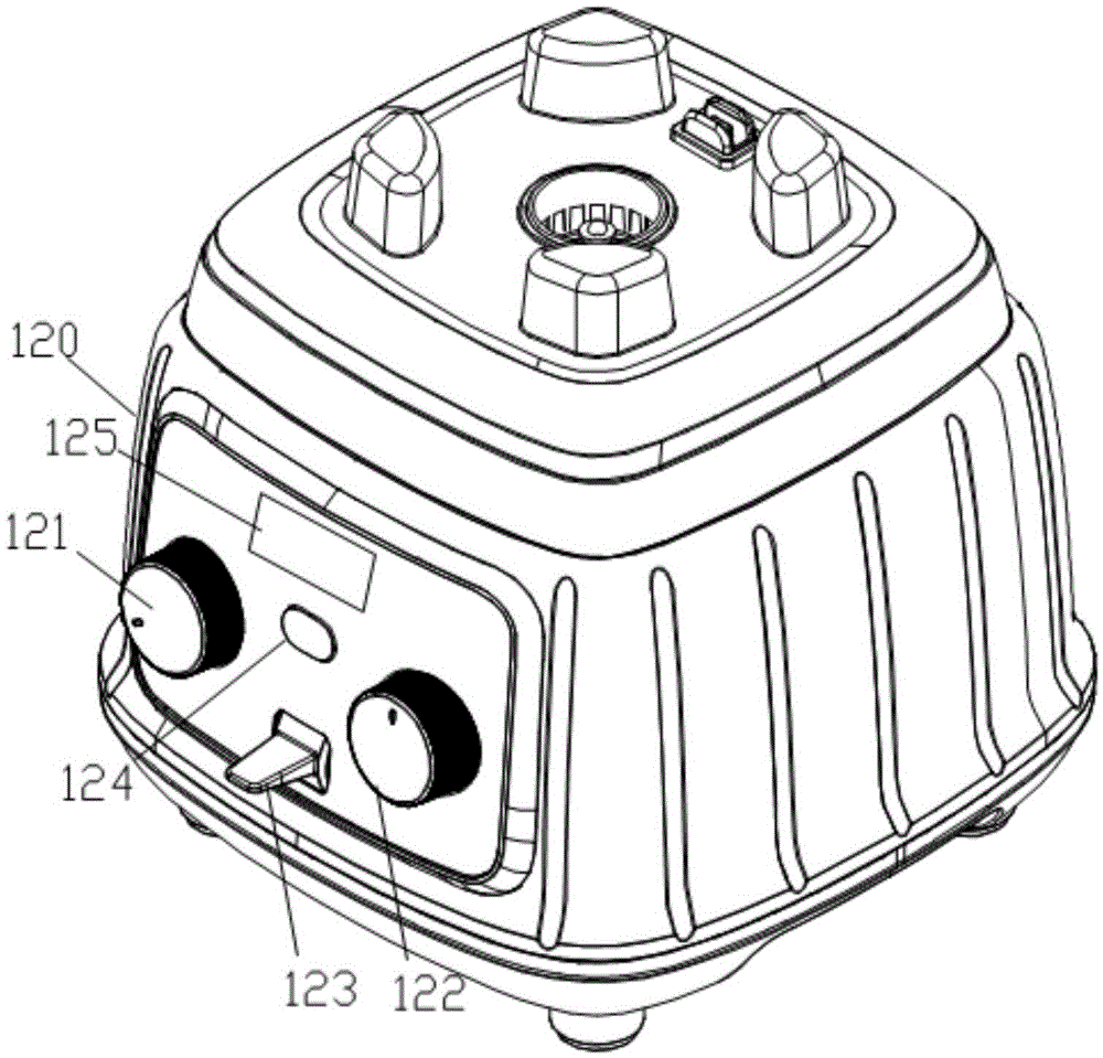 Intelligent control panel of high-speed food processor