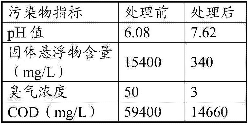 Domestic garbage compression waste water treatment system and method